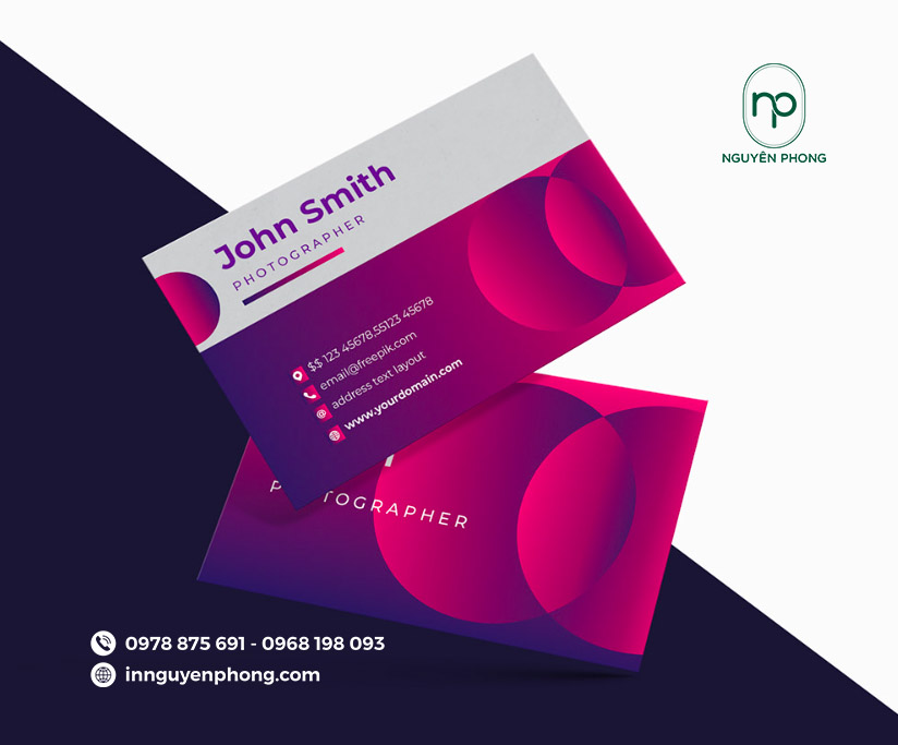In tên và chức danh trên card visit